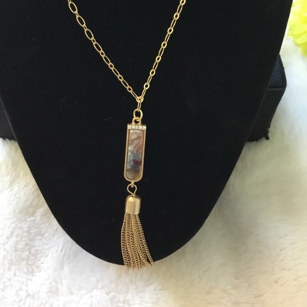 Ann Taylor Gold Tassel Necklace